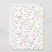 Love Is In Bloom Pink Floral Bridal Shower 招待状 (裏面)