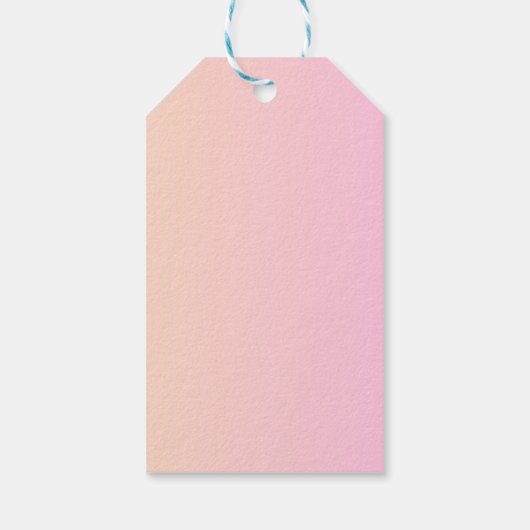 Love is in Bloom Pink Roses Blush Background  ギフトタグ (裏面)