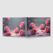 Love is in Bloom Pink Roses Elegant Wedding ゲストブック (全面)