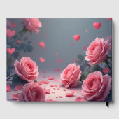 Love is in Bloom Pink Roses Elegant Wedding ゲストブック (裏面)