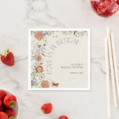 Love Is In Bloom Pressed Wildflower Bridal Shower スタンダードカクテルナプキン (インサイチュ)