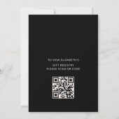 Love Is In Bloom | QR Code Registry Bridal Shower 招待状 (裏面)