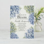Love Is in Bloom Spring Blue Rustic Hydrangea 招待状 (スタンド正面)