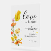 Love is in Bloom Spring Bridal Shower Welcome アクリルサイン (傾斜)
