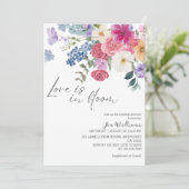 Love is in bloom spring floral bridal shower 招待状 (スタンド正面)