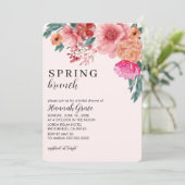 Love is in bloom spring floral Bridal Shower 招待状 (スタンド正面)