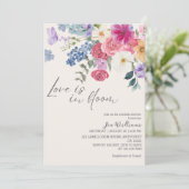 Love is in bloom spring floral bridal shower 招待状 (スタンド正面)