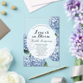 Love Is in Bloom Spring Hydrangea Bridal Shower アクリル招待状 (インサイチュ (ウェディング))