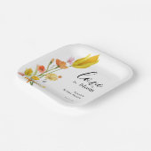 Love is in Bloom Spring Wildflower Bridal Shower ペーパープレート (傾斜あり)