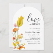 Love is in Bloom Spring Wildflower Bridal Shower 招待状 (正面)