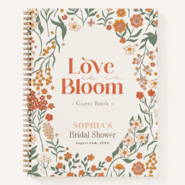 Love is in Bloom Wildflower Bridal Guest Book ノートブック