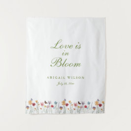 Love Is in Bloom Wildflower Bridal Shower タペストリー