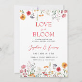 Love is in Bloom Wildflower Bridal Shower 招待状 (正面)