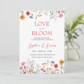 Love is in Bloom Wildflower Bridal Shower 招待状 (スタンド正面)