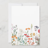 Love is in Bloom Wildflower Bridal Shower 招待状 (裏面)