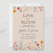 Love is in Bloom Wildflower Bridal Shower 招待状 (正面)