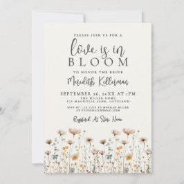 Love Is In Bloom Wildflower Bridal Shower 招待状