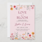 Love is in Bloom Wildflower Bridal Shower 招待状 (正面)