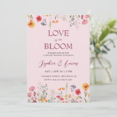 Love is in Bloom Wildflower Bridal Shower 招待状 (スタンド正面)