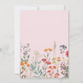 Love is in Bloom Wildflower Bridal Shower 招待状 (裏面)