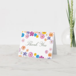 Love is in Bloom Wildflower Garden Bridal Shower サンキューカード