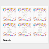 Love is in Bloom Wildflower Garden Bridal Shower スクエアシール (シート)