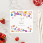 Love is in Bloom Wildflower Garden Bridal Shower スタンダードカクテルナプキン (インサイチュ)