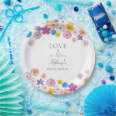 Love is in Bloom Wildflower Garden Bridal Shower ペーパープレート (パーティー)