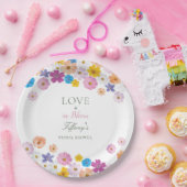 Love is in Bloom Wildflower Garden Bridal Shower ペーパープレート (パーティー)
