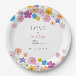Love is in Bloom Wildflower Garden Bridal Shower ペーパープレート