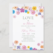 Love is in Bloom Wildflower Garden Bridal Shower 招待状 (正面)