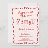 Love Is In The Air Bridal Shower 招待状 (正面)