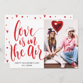 Love Is In The Air Custom Valentine's Day Photo シーズンカード