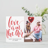 Love Is In The Air Custom Valentine's Day Photo シーズンカード (スタンド正面)