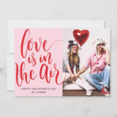 Love Is In The Air Custom Valentine's Day Photo シーズンカード (正面)