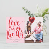 Love Is In The Air Custom Valentine's Day Photo シーズンカード (スタンド正面)