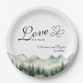 Love is in the Air Elegant Wedding ペーパープレート (正面)
