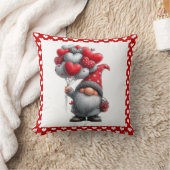 "Love is in the Air" Heart Balloon Gnome クッション (ブランケット)