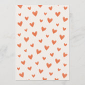 Love Is in the Air Hearts Bridal Shower 招待状 (裏面)