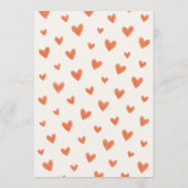 Love is in the Air Hearts Couples Shower 招待状 (裏面)