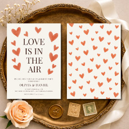 Love is in the Air Hearts Engagement Party 招待状