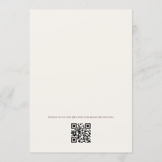 Love is in the Air Hearts QR Code Bridal Shower 招待状 (裏面)