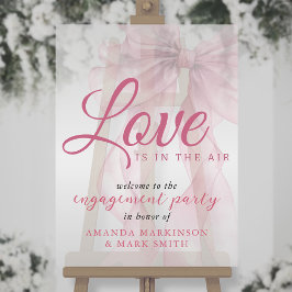 Love Is In The Air Mauve Bow Engagement Welcome アクリルサイン