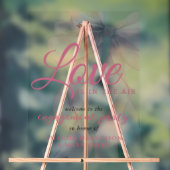 Love Is In The Air Mauve Bow Engagement Welcome アクリルサイン (ニュートラル)