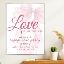 Love Is In The Air Mauve Bow Engagement Welcome