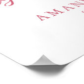 Love Is In The Air Mauve Bow Engagement Welcome ポスター (角)