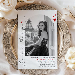 Love is in the Air Minimalist Photoブライダルシャワー 招待状