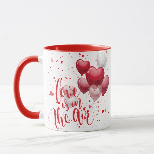 Love Is In The Air Personalized Mug マグカップ (左)