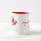 Love Is In The Air Personalized Mug マグカップ (中央)