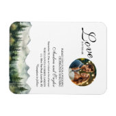 Love is in the air Photo Wedding Invitation マグネット (横)